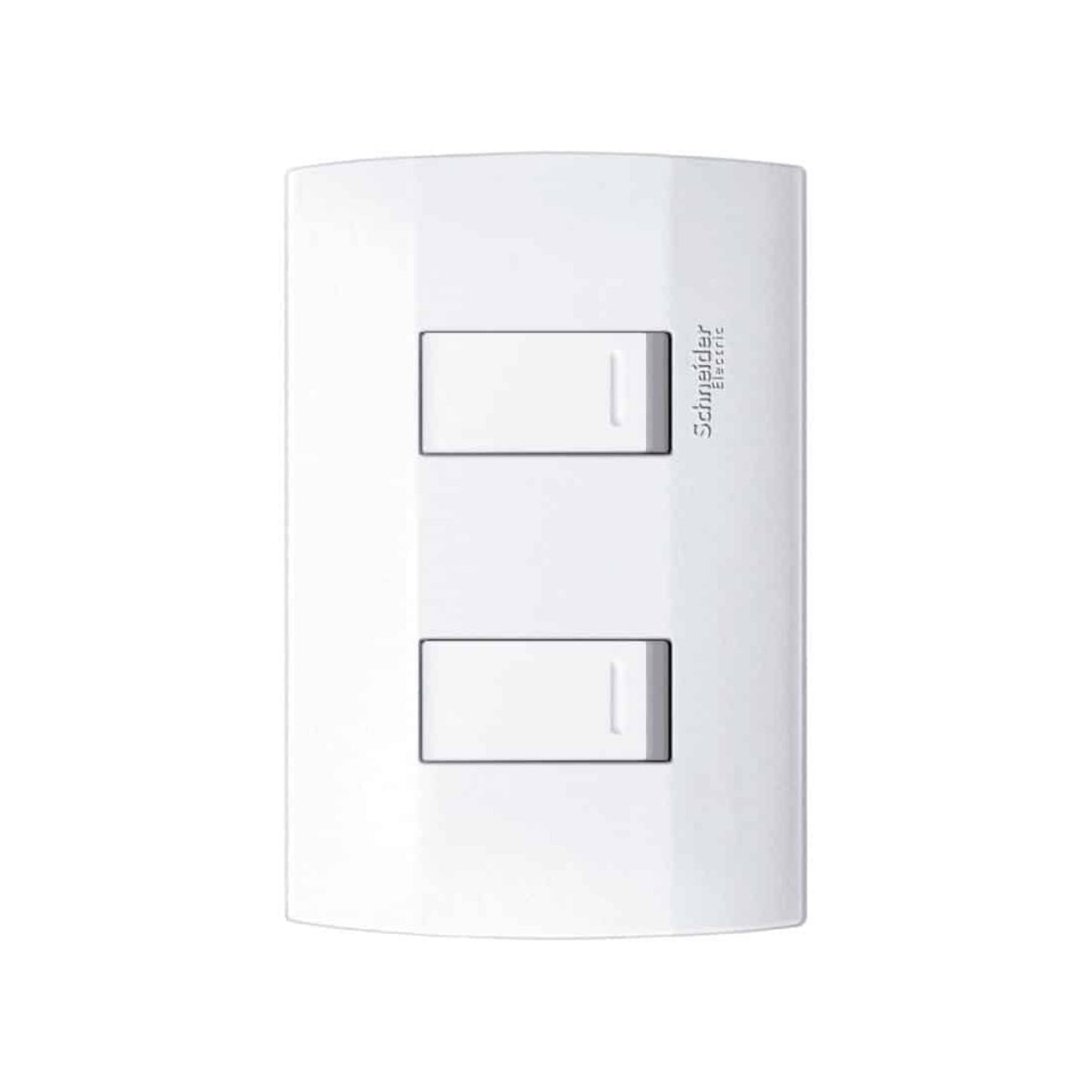 Placa con 2 Apagadores Sencillos Blanco Marisio Schneider Electric