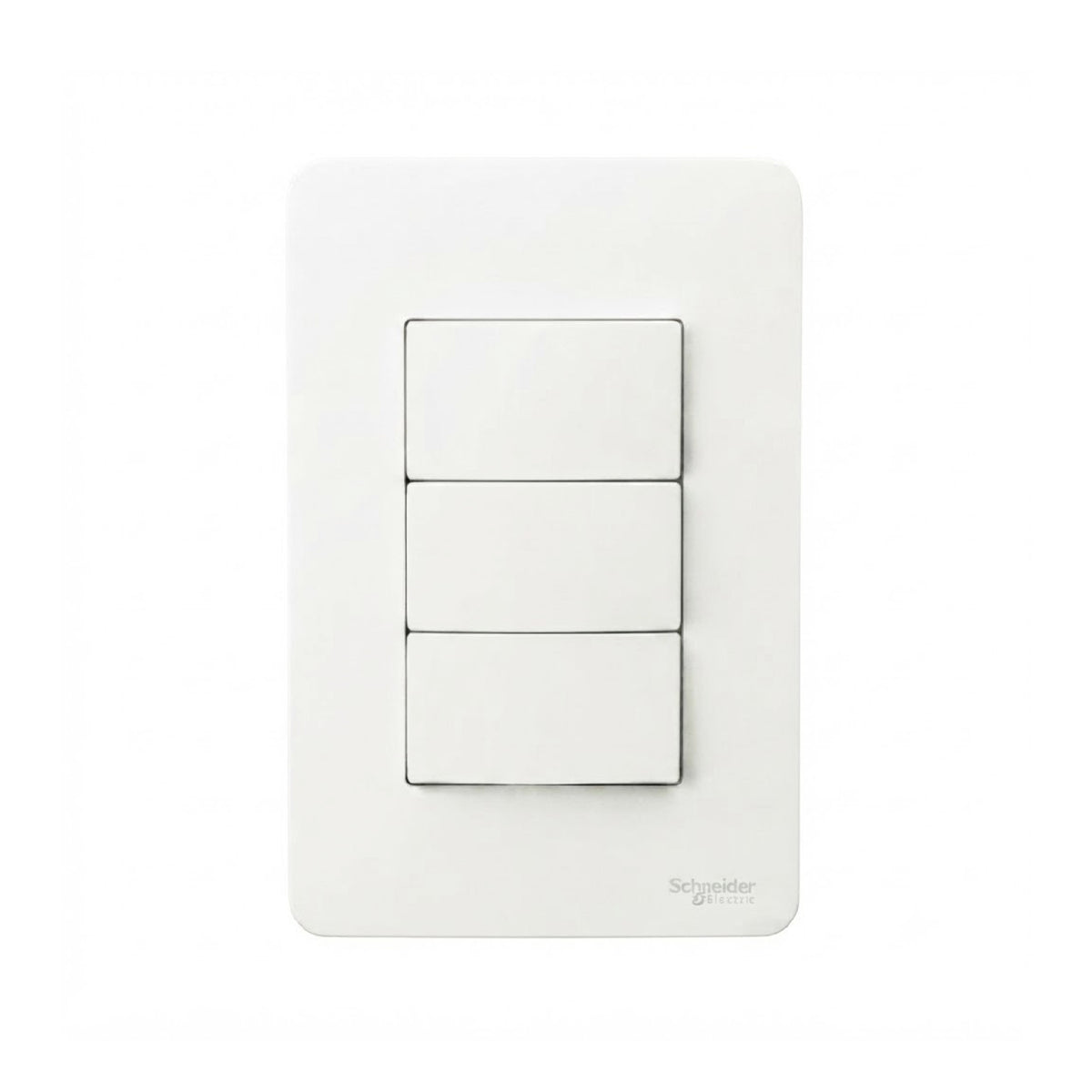Placa con 3 Apagadores Sencillos Blanco Marisio Schneider Electric