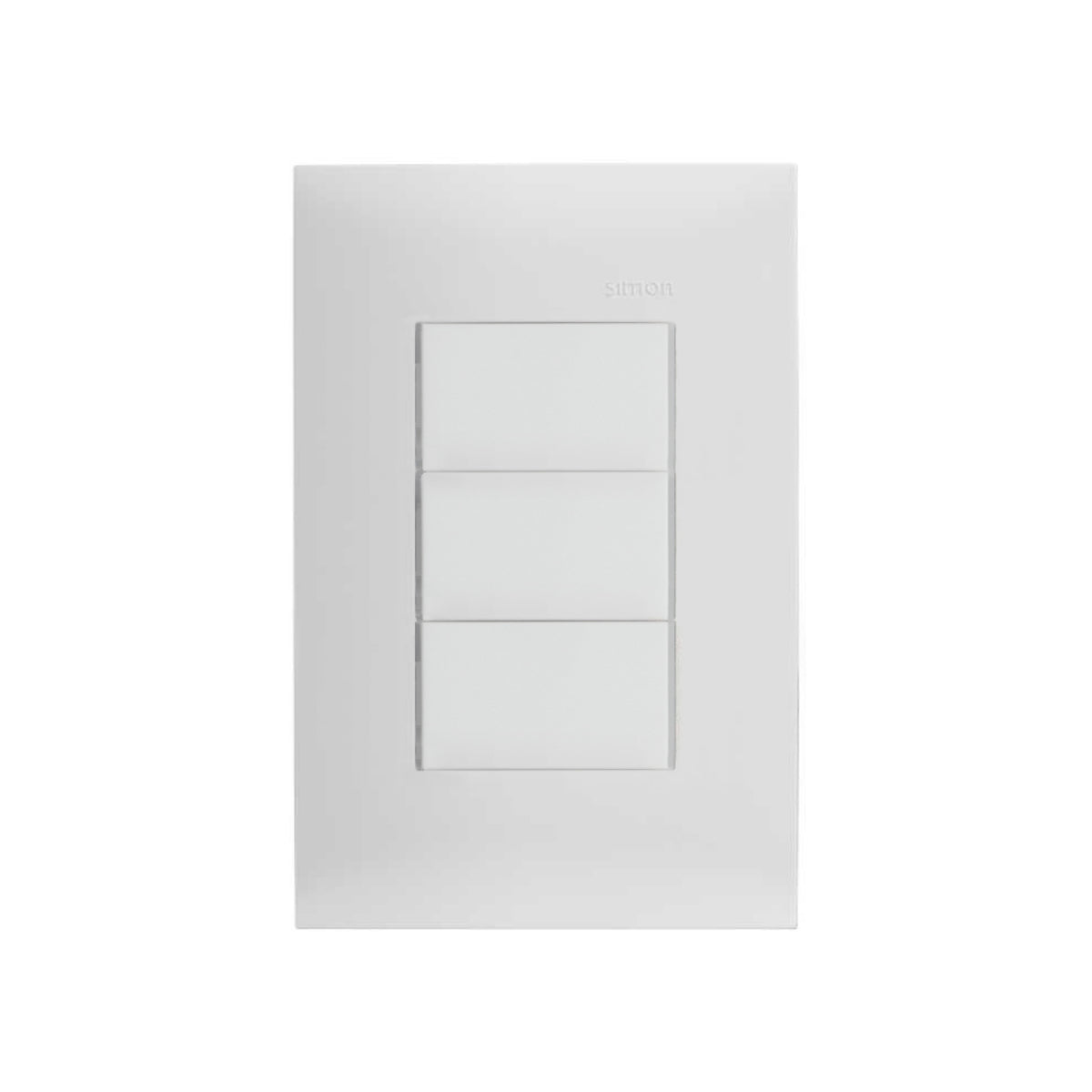 Placa con 3 Apagadores Sencillos Blanco Simon 25