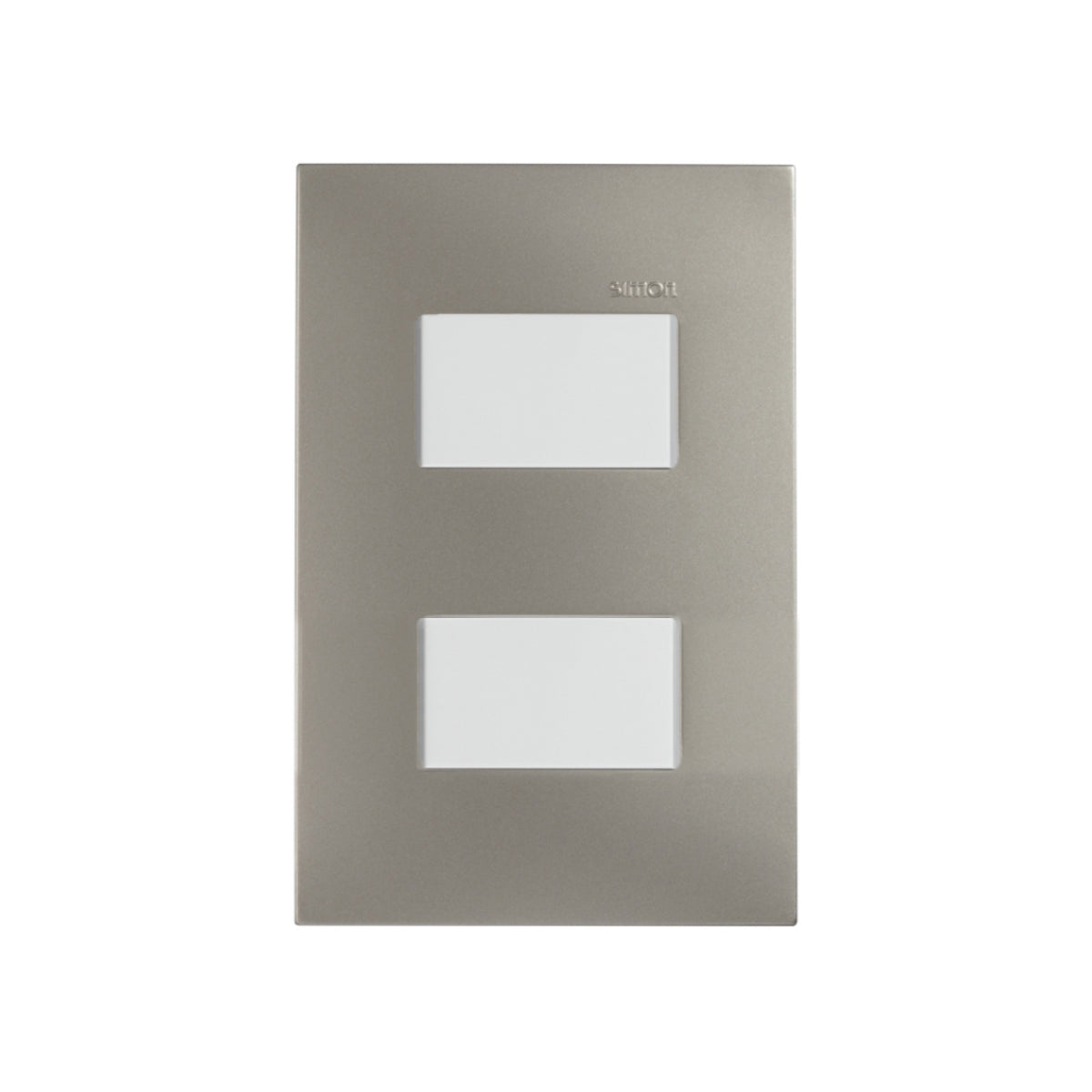 Placa de Cava con 2 Apagadores Blanco Simon 25