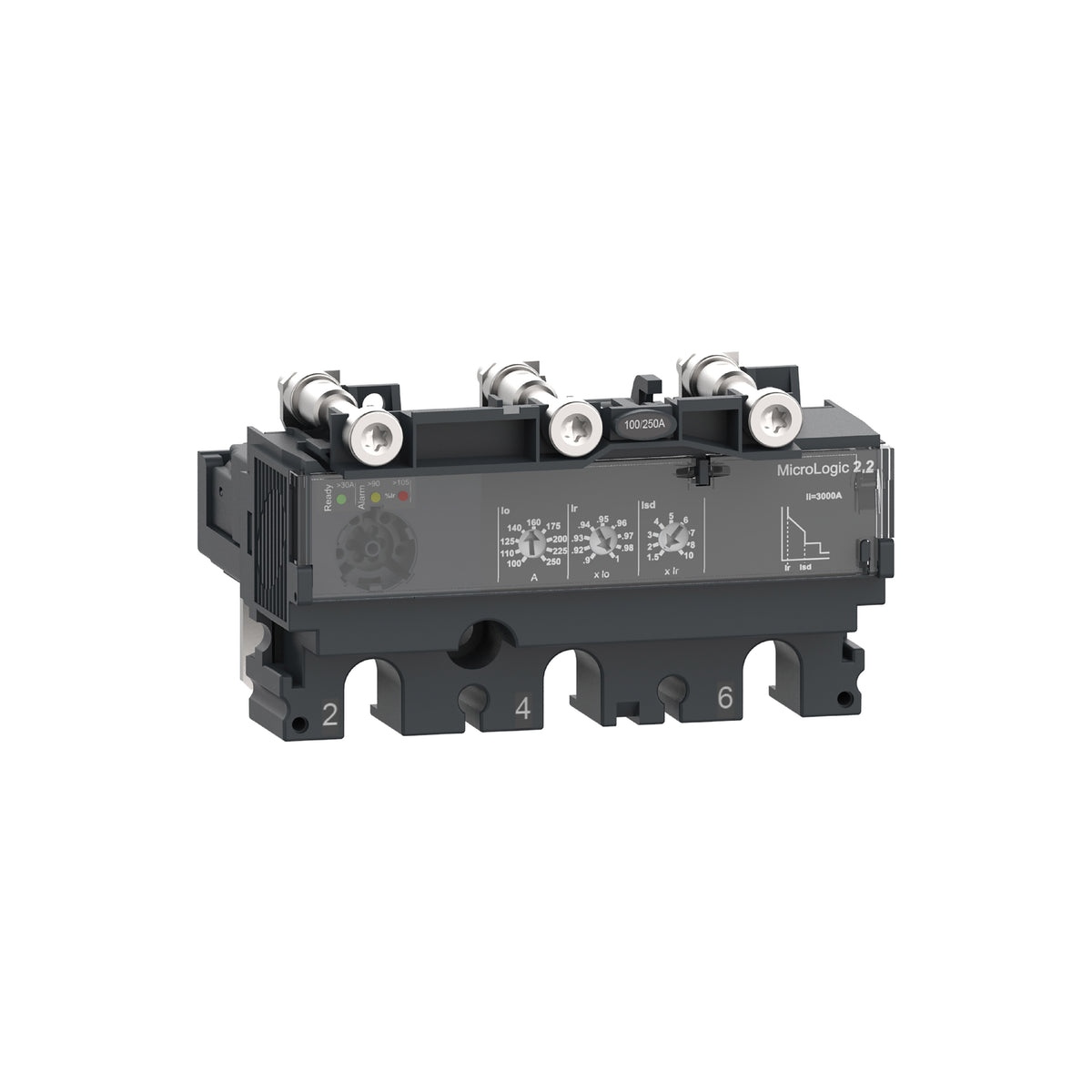 Unidad de Disparo Micrologic 2.2, Compact NSX100/160/250,3 Polos, Protecciones Electrónicas Básicas, Clasificación 100A Schneider Electric C1032D100