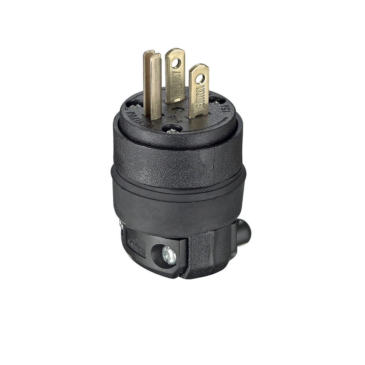 Clavija de Hule 15A 125V Negro Leviton