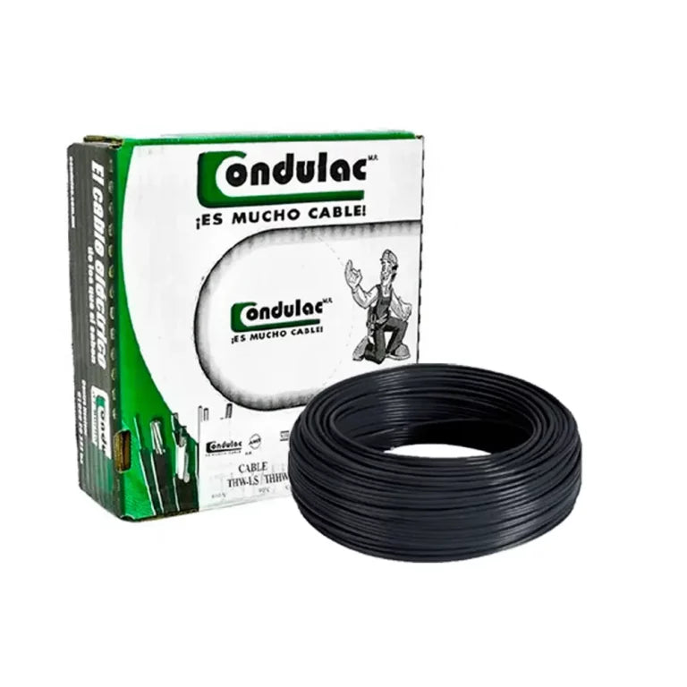 Caja 100 mts Cable Calibre 12 awg Negro THW-LS Condulac