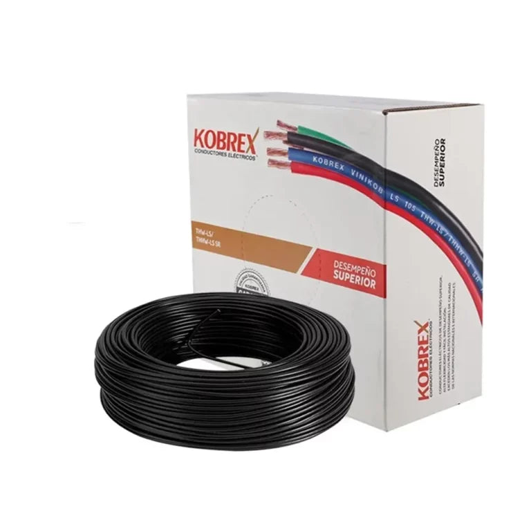 Caja 100 mts Cable Calibre 16 awg Negro THW-LS Vinikob Kobrex