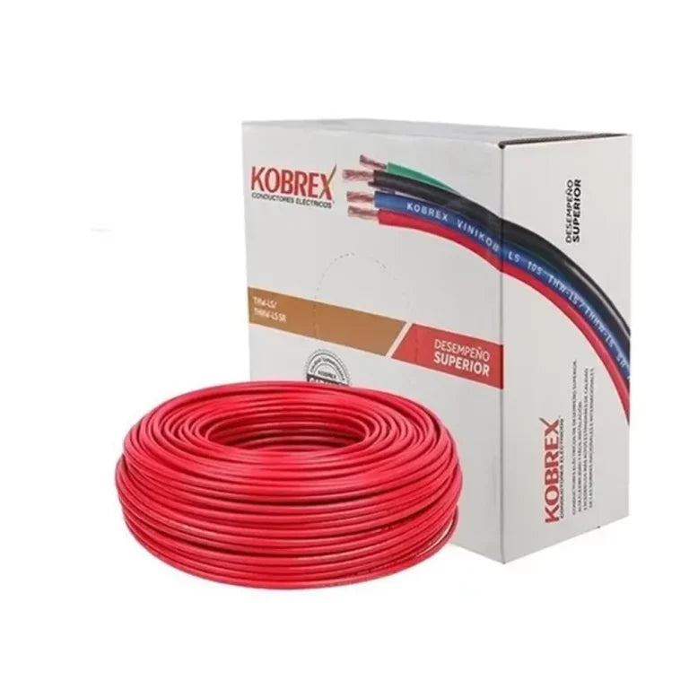 Caja 100 mts Cable Calibre 16 awg Rojo THW-LS Vinikob Kobrex