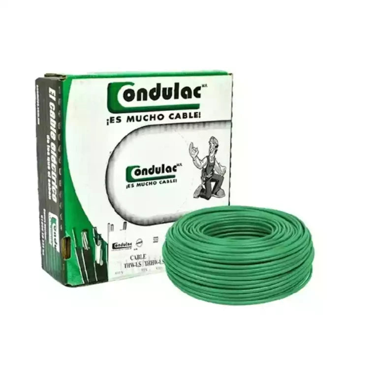 Caja 100 mts Cable Calibre 16 awg Verde THW-LS Condulac