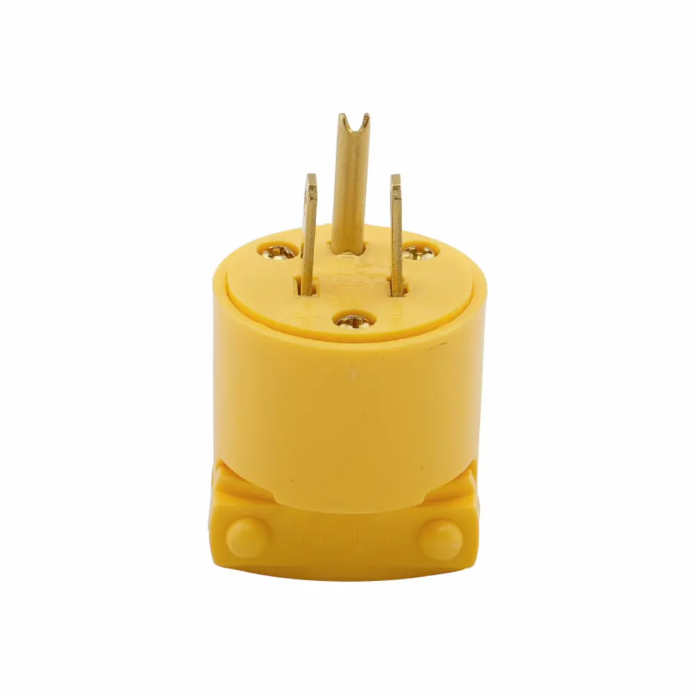 Clavija de vinyl NEMA 5-15 color Amarillo Arrow Hart Eaton