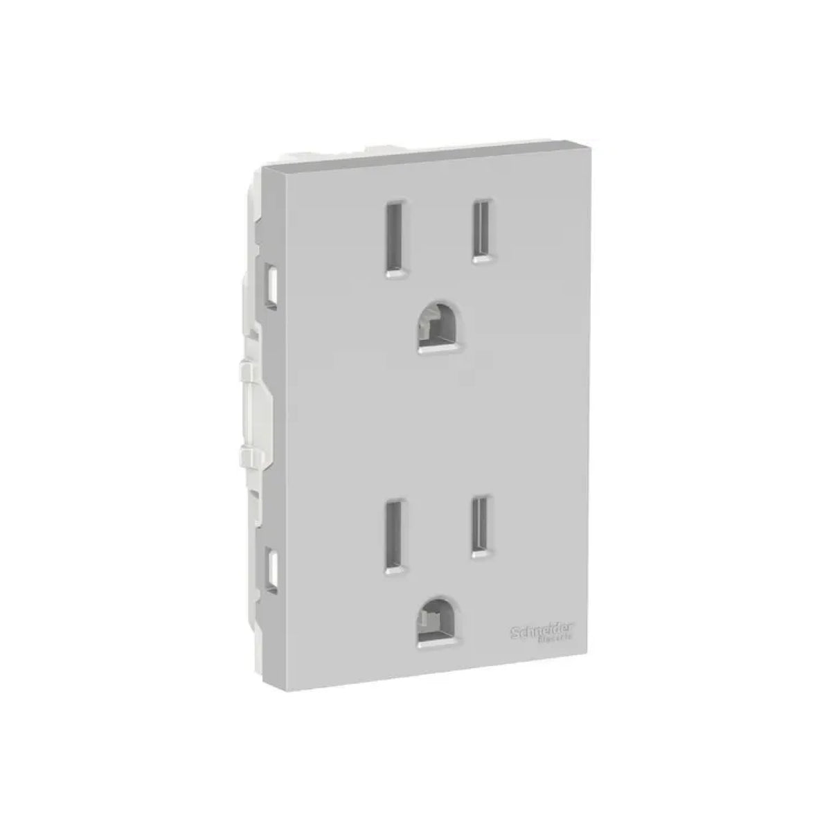 Contacto Dúplex 2P+T 15A color Aluminio Orion Schneider Electric S70322074