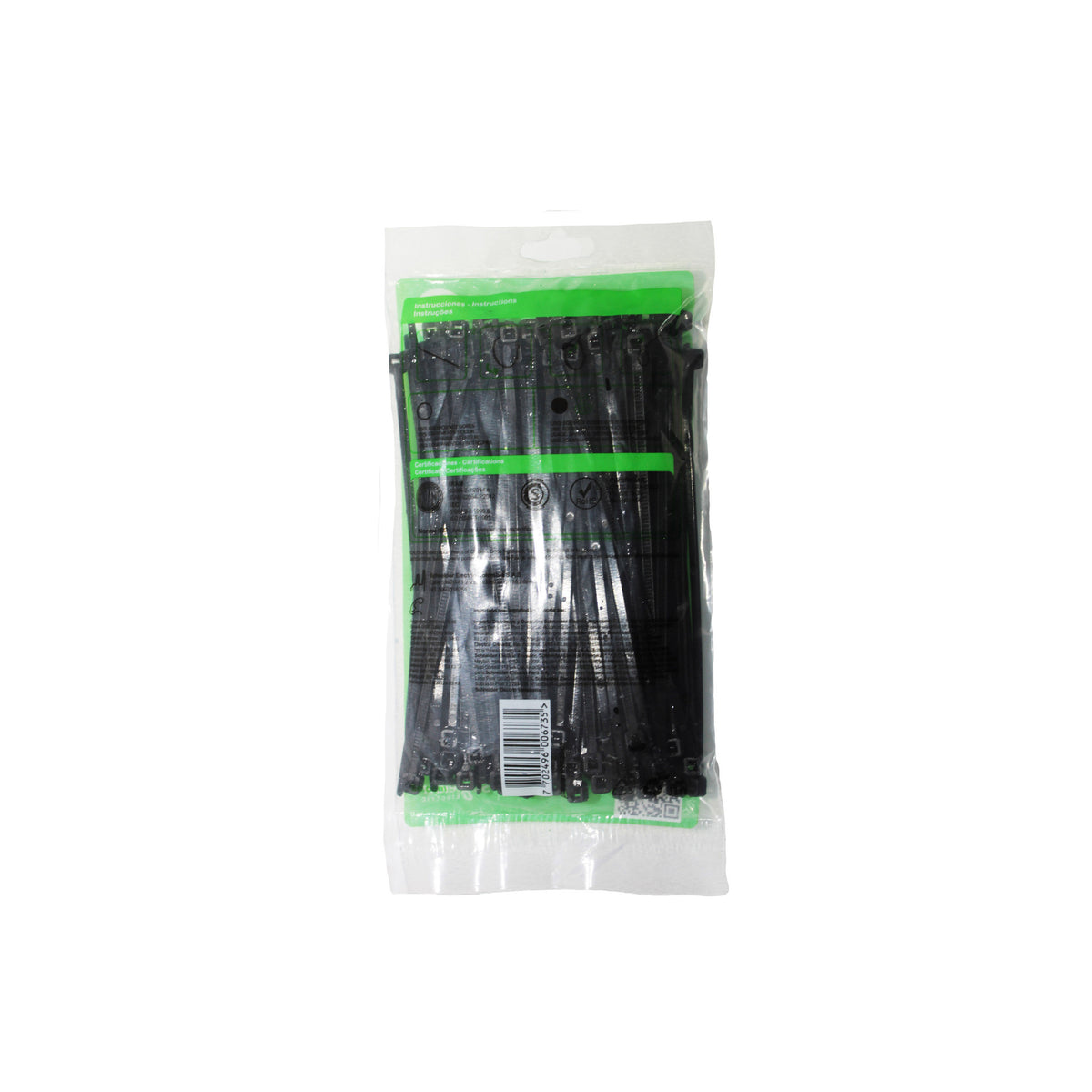 Cincho Dexson de 15 CM de Largo X 3.1 MM de Ancho, Color Negro, Incluye 100 Piezas Schneider Electric DXN3006N