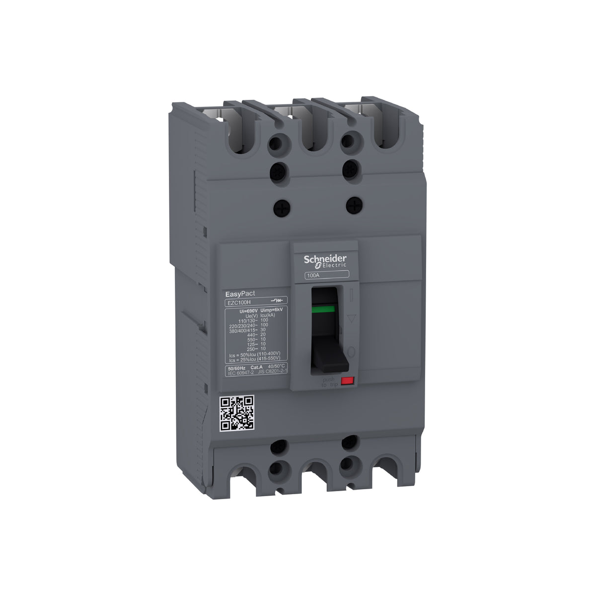 Disjuntor Easypact EZC100H-Tmd-40 A-3 Polos 3d Schneider Electric EZC100H3040