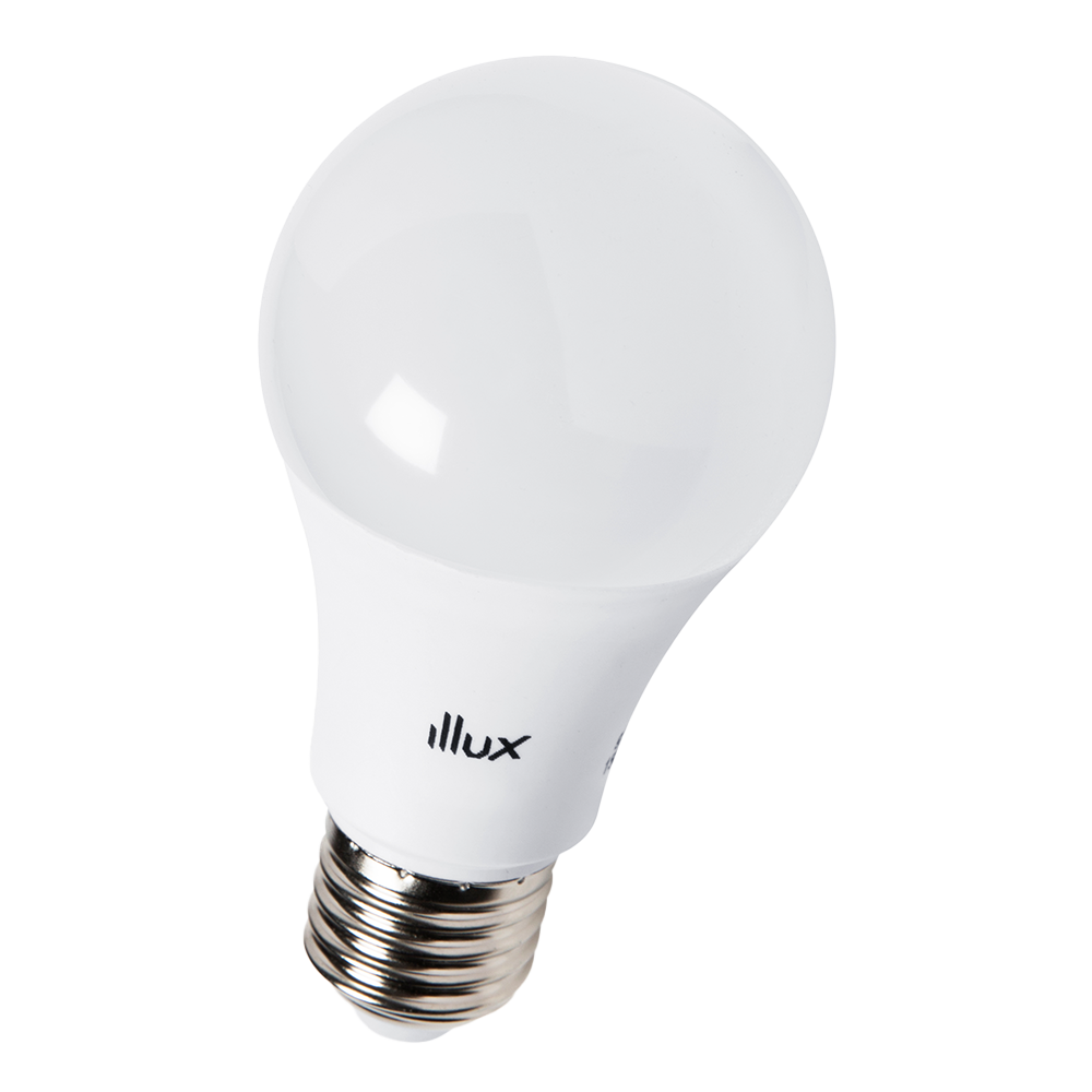 Kit 4 Focos ahorradores LED A19 E27 Luz cálida 9.5W Blanco Illux