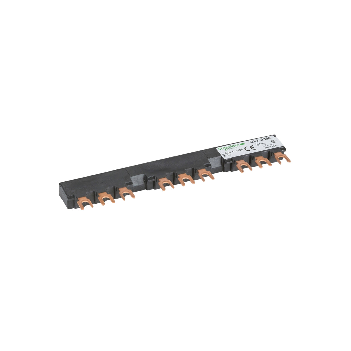 Linergy FT-Comb Busbar-63 A-3 Tap-Offs-54 MM Pitch Schneider Electric GV2G354