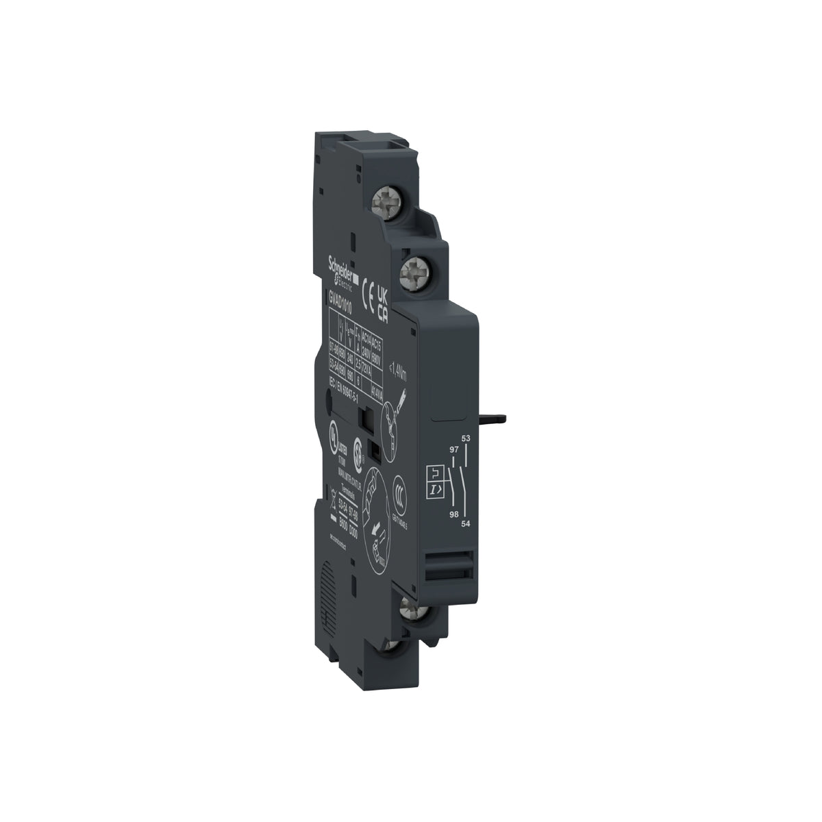 Tesys GV2 & GV3-Contacto Auxiliar-1 Na + 1 Na (Fallo) Schneider Electric GVAD1010