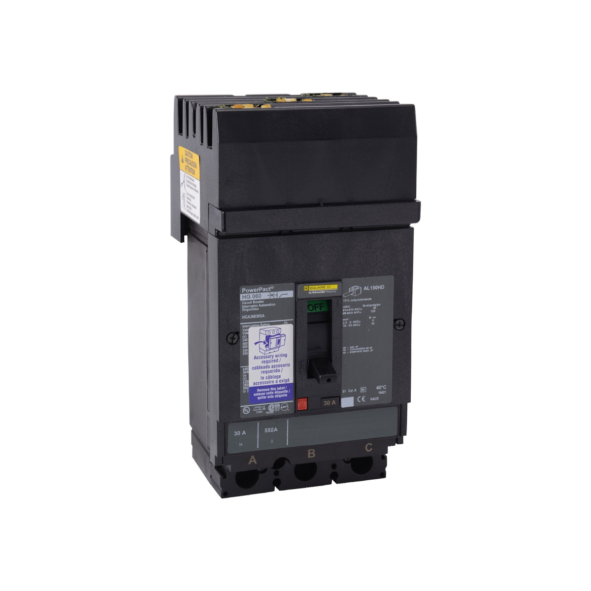 H 35 kA @480v 3 P 100A Schneider Electric HGA36100U44X