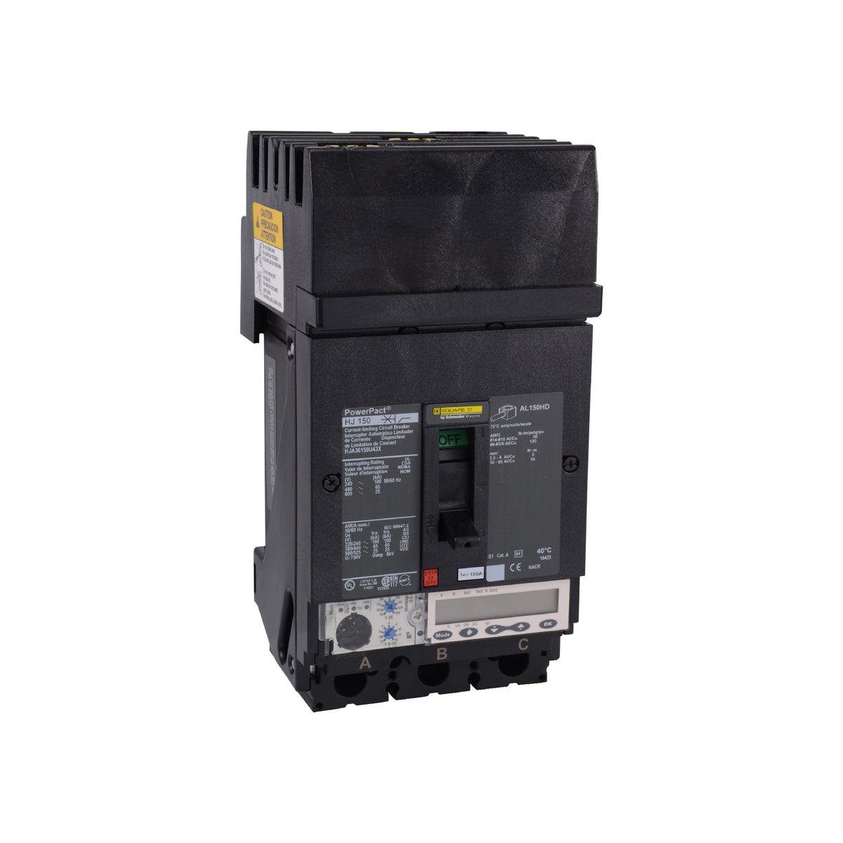 H 65 kA 480V 3 P 150A Micrologic Schneider Electric HJA36150U43X