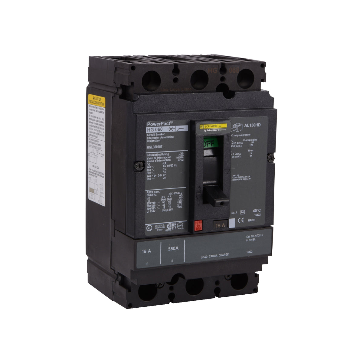 H 100 kA 3 P 600V 060A Schneider Electric HLA36060