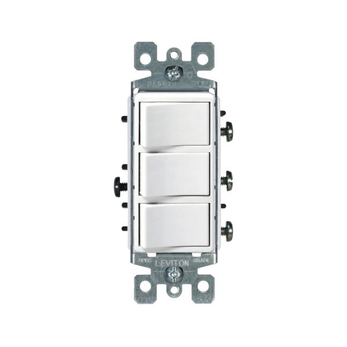 Apagador Triple 15A 120V Blanco Decora Leviton