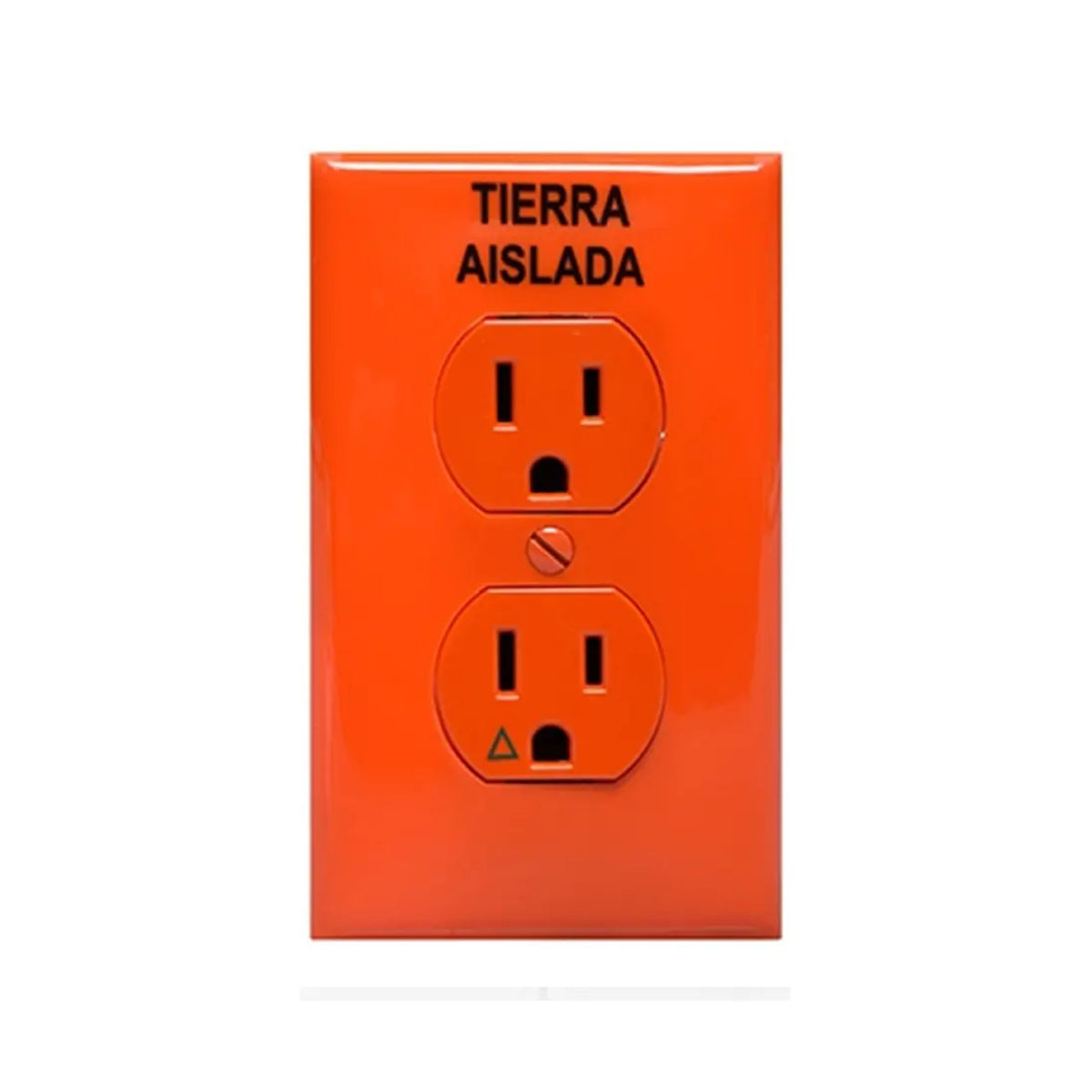 Placa con Contacto Dúplex 2P + T 15A Grado Industrial Naranja Leviton