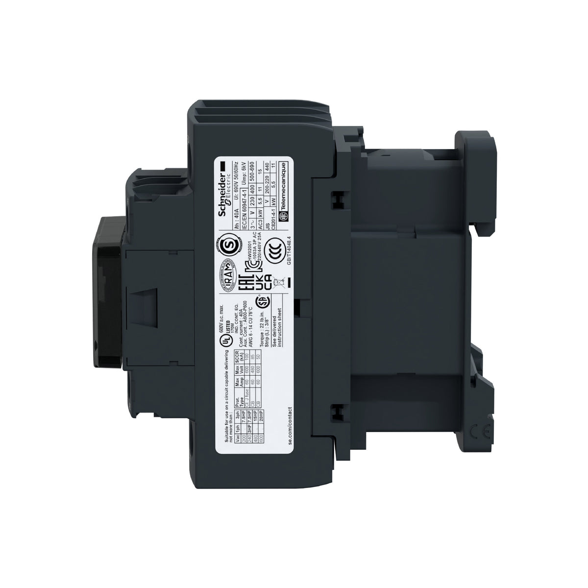 Tesys D-Contactor-3 P AC-3-<=440 V 32 A-Bobina 24 Vcd-Antip Schneider Electric LC1D32BD