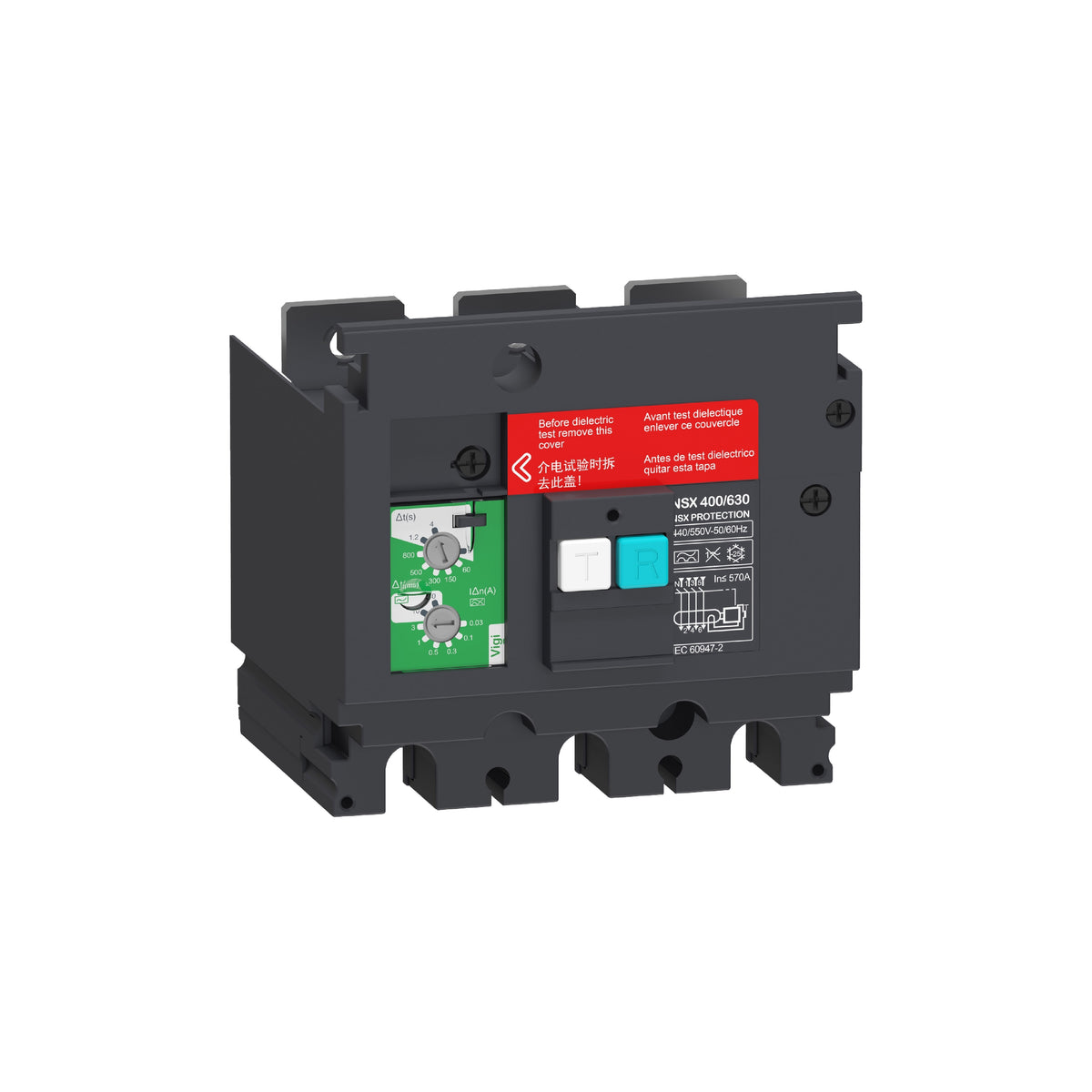 Módulo de Protección Adicional Contra Fugas a Tierra Vigipact, Compact Nsx 400/630, 440 VCA a 550 VCA, 30 Ma a 30 A, 3 Polos Schneider Electric LV432466