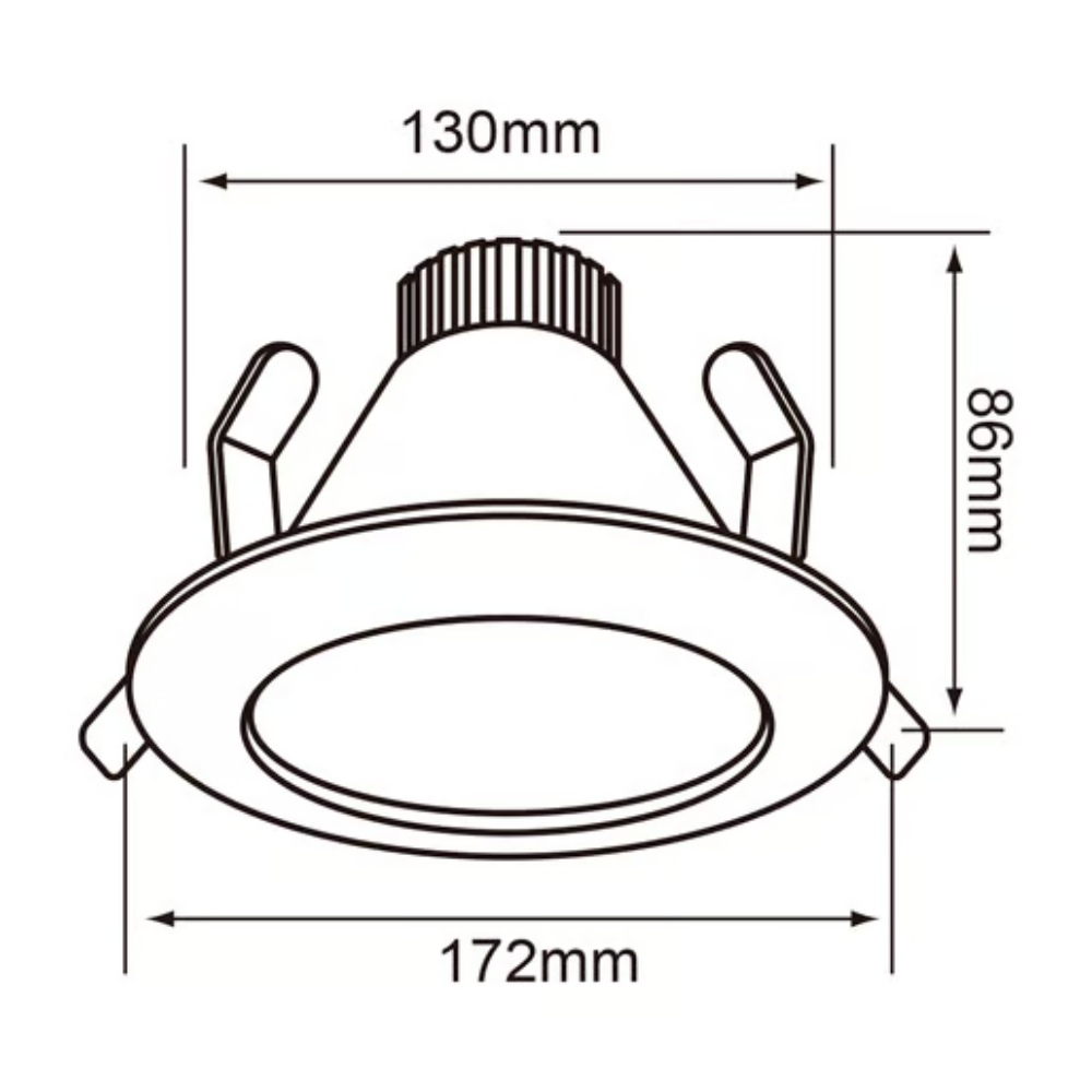 Lámpara de Techo LED Empotrable para Interior Luz Fría 9W Satinado Tecnolite