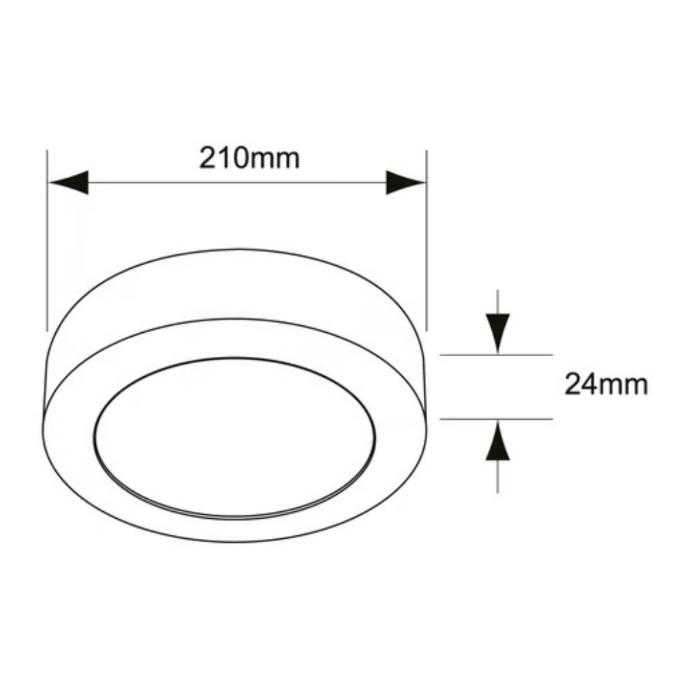 Lámpara de Techo LED Tipo Plafón Luz Fría 18W Blanco Tecnolite