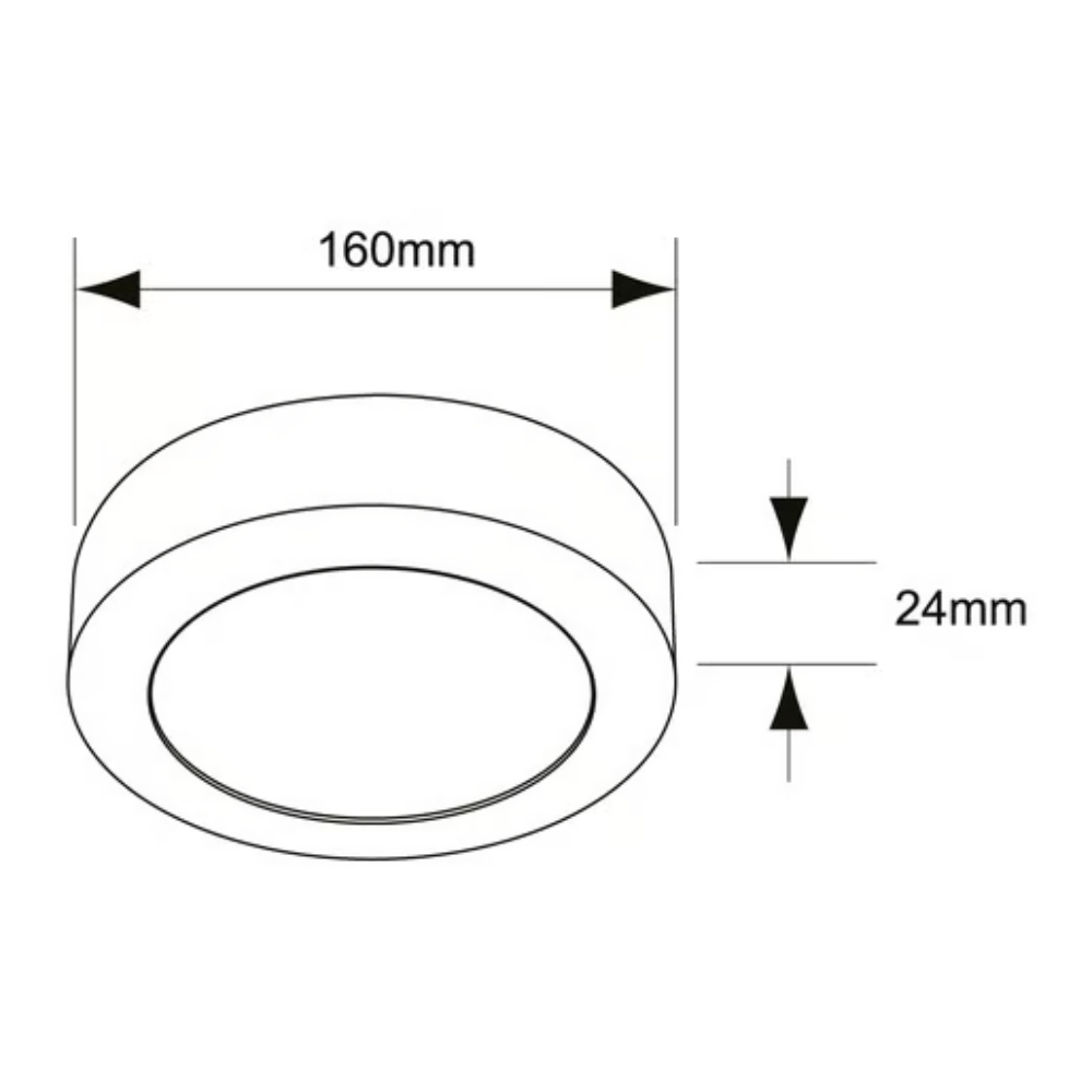 Lámpara de Techo LED Tipo Plafón para interior Luz Fría 12W Blanco Tecnolite