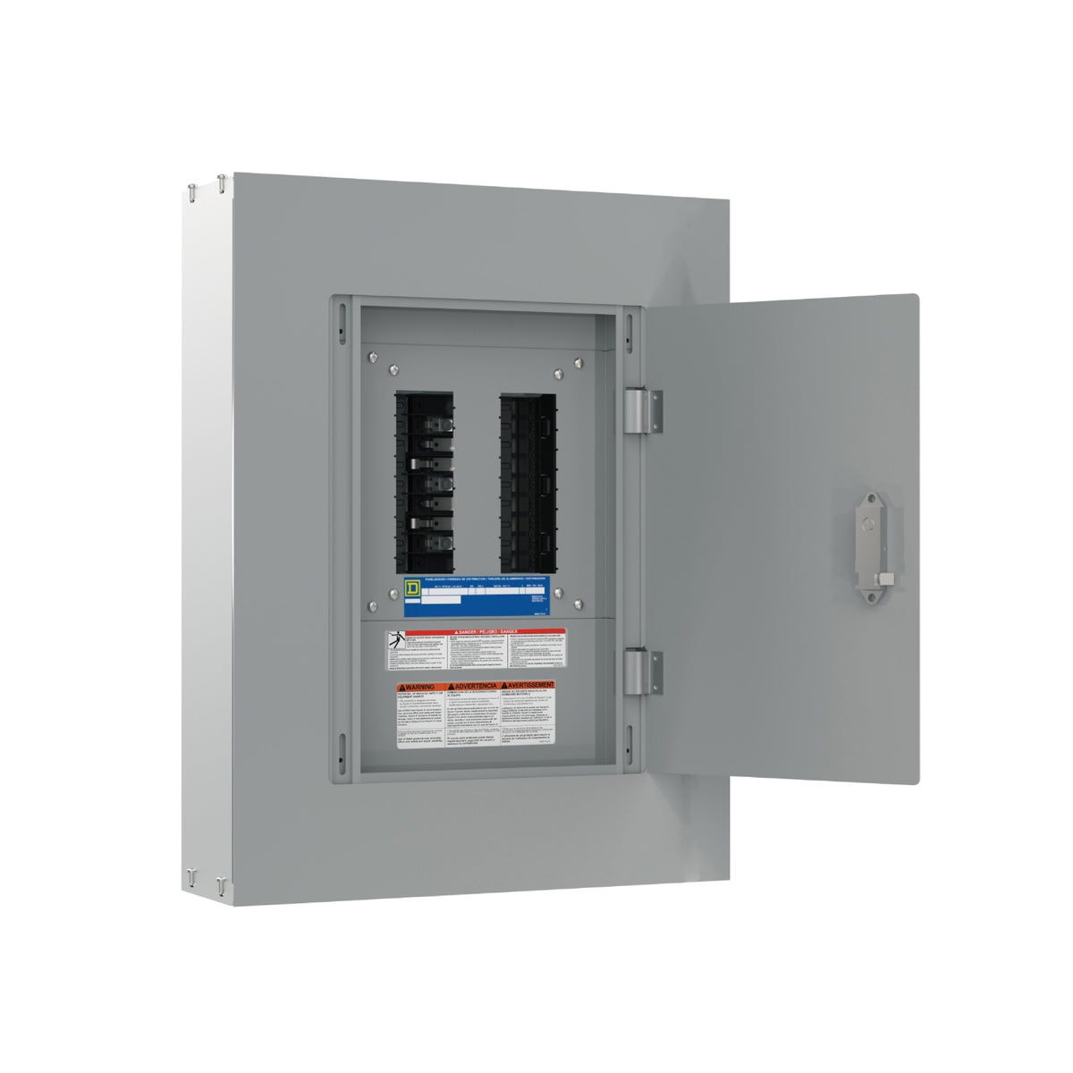 Nq Panelboard 100A, 3 F, 4 H, 18 Circuitos, Zapatas Principales., Montaje Sobreponer, 20 IN Schneider Electric NQ184L100S