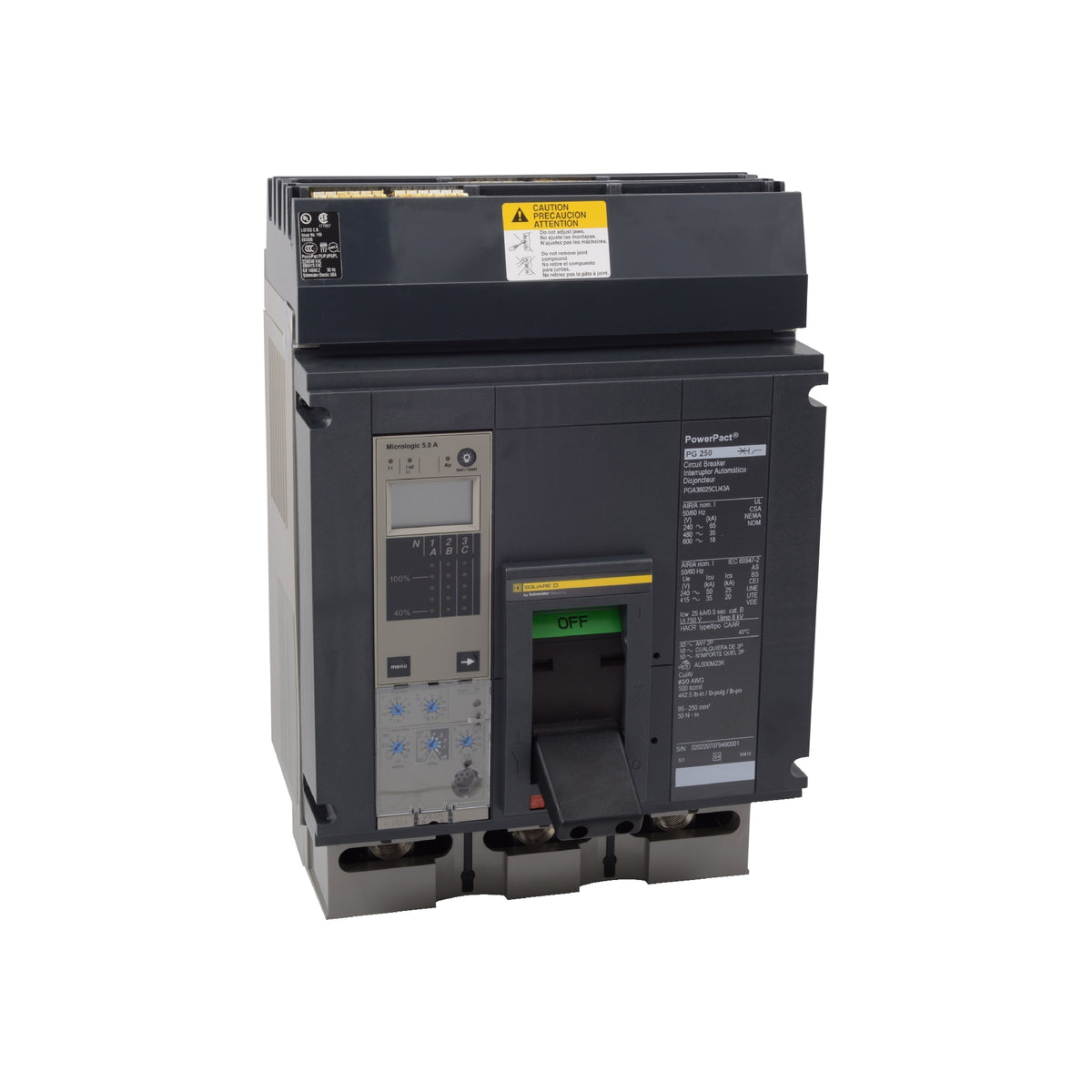 P 35 kA 3 P 600V 600A Schneider Electric PGA36060U41A