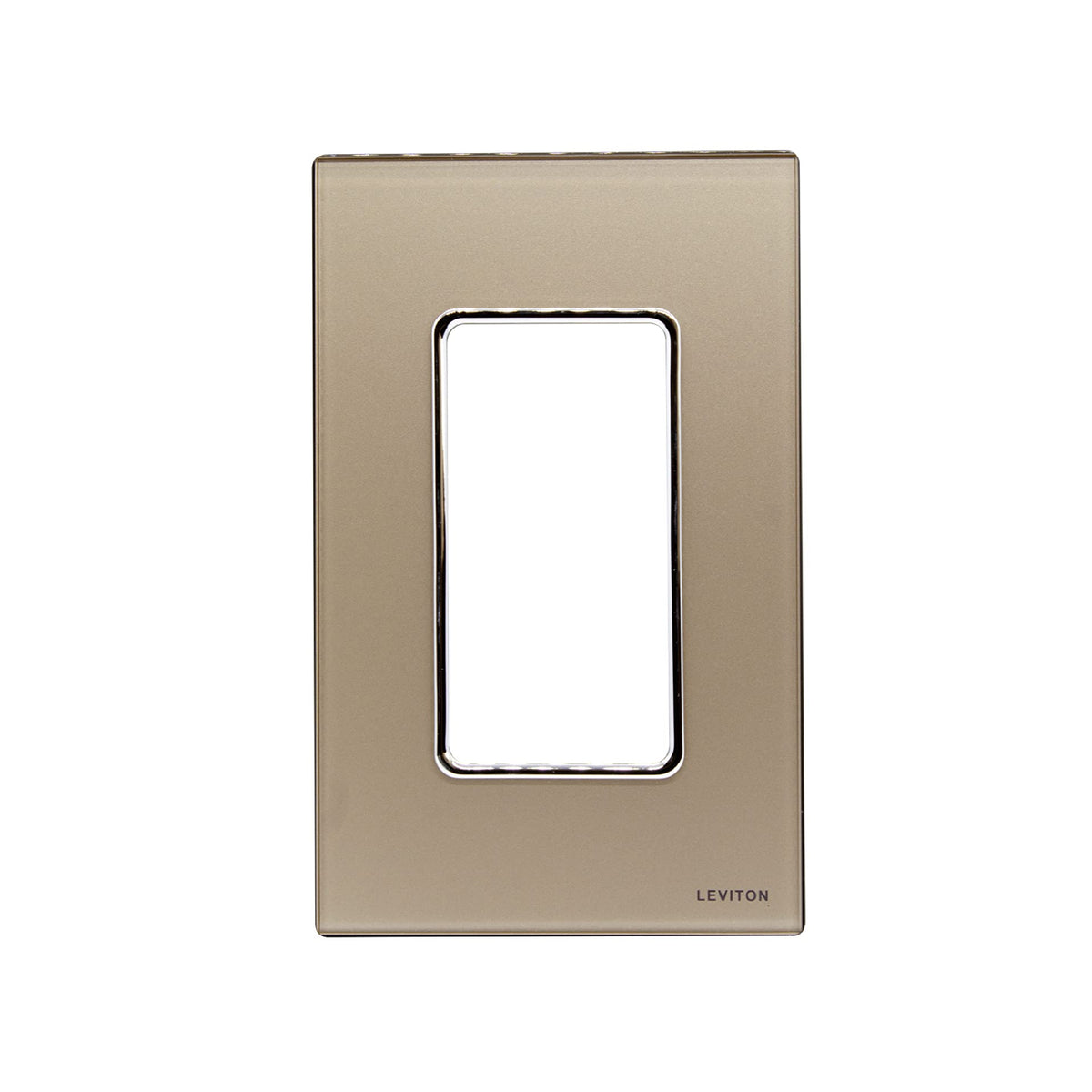 Placa de Cristal Dorado para accesorios Decora Leviton