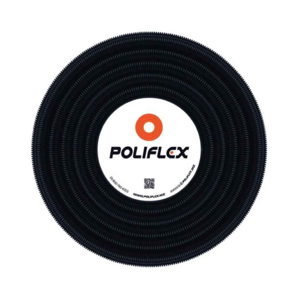 Poliducto Negro Automotriz ranurado 3/8" 50m Poliflex