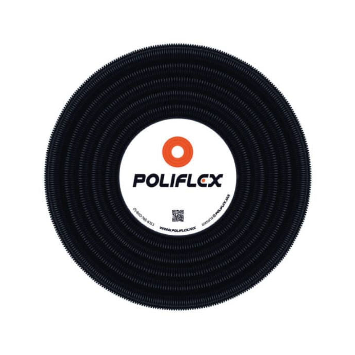 Poliducto Negro automotriz ranurado 3/4" 50m Poliflex