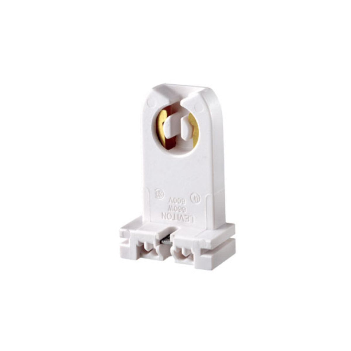 Base Portalámpara para Tubos Fluorescentes Blanca T8/T12 Leviton