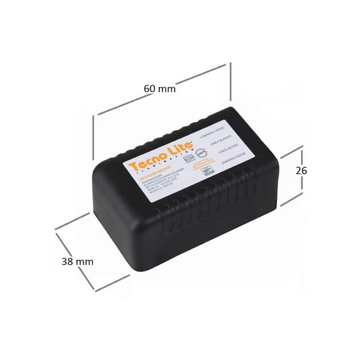 Transformador para Lámparas de bajo voltaje 60W 127-12V Tecnolite