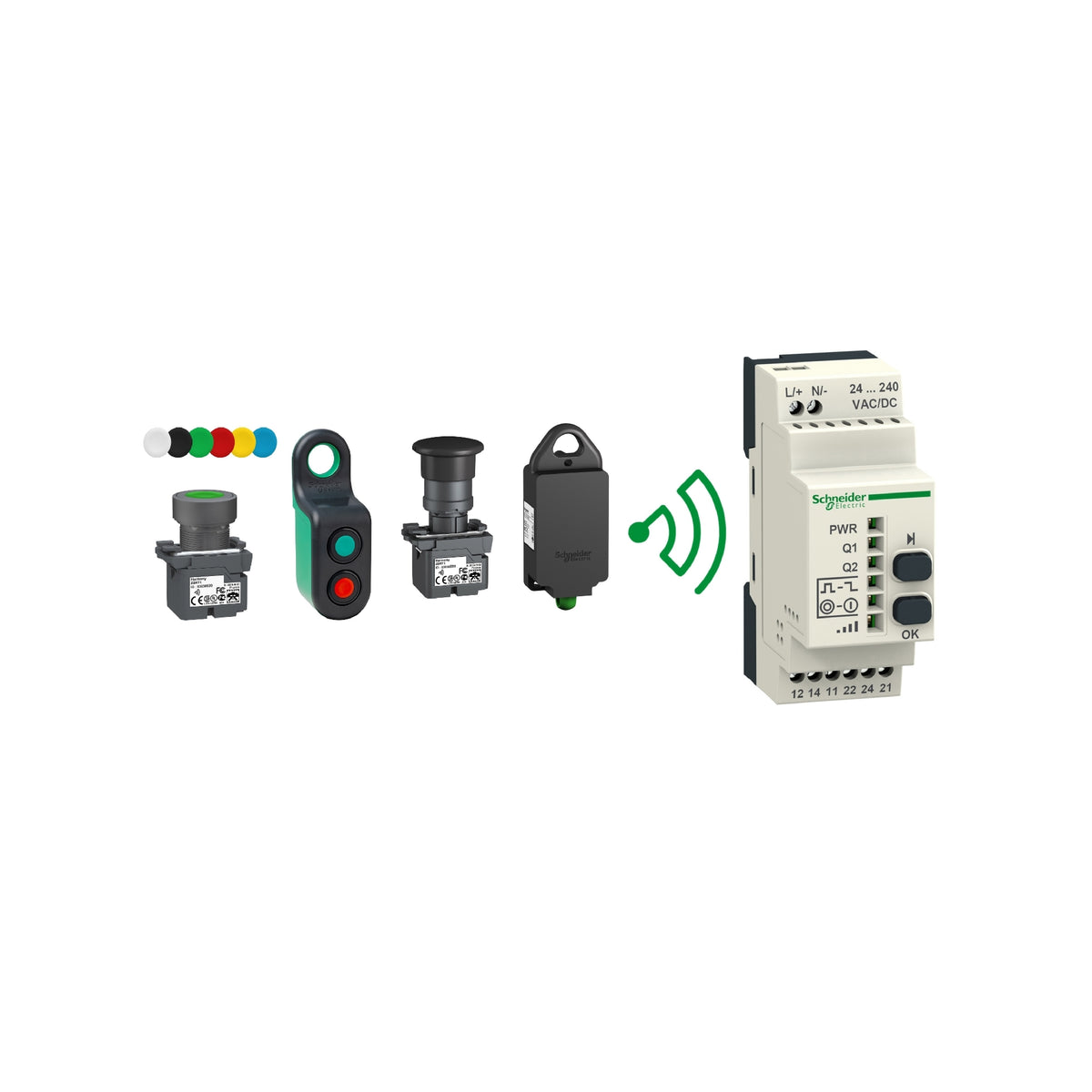 Kit de 10 Tapas Distintas-Diferentes Colores-Ø 22 Schneider Electric ZBA79