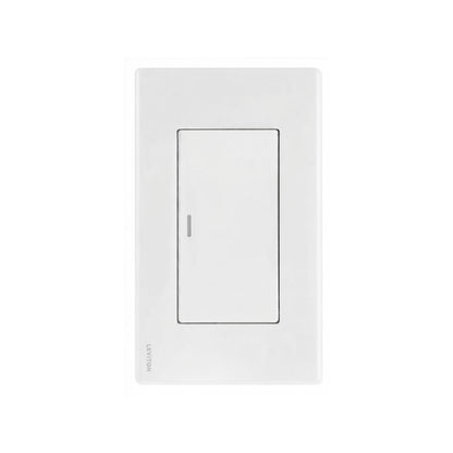 Placa de Cristal con 1 Apagador Blanco Stalo Kristalo Leviton