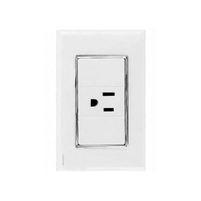 Placa de Cristal con 1 Contacto Blanco Stalo Kristalo Leviton