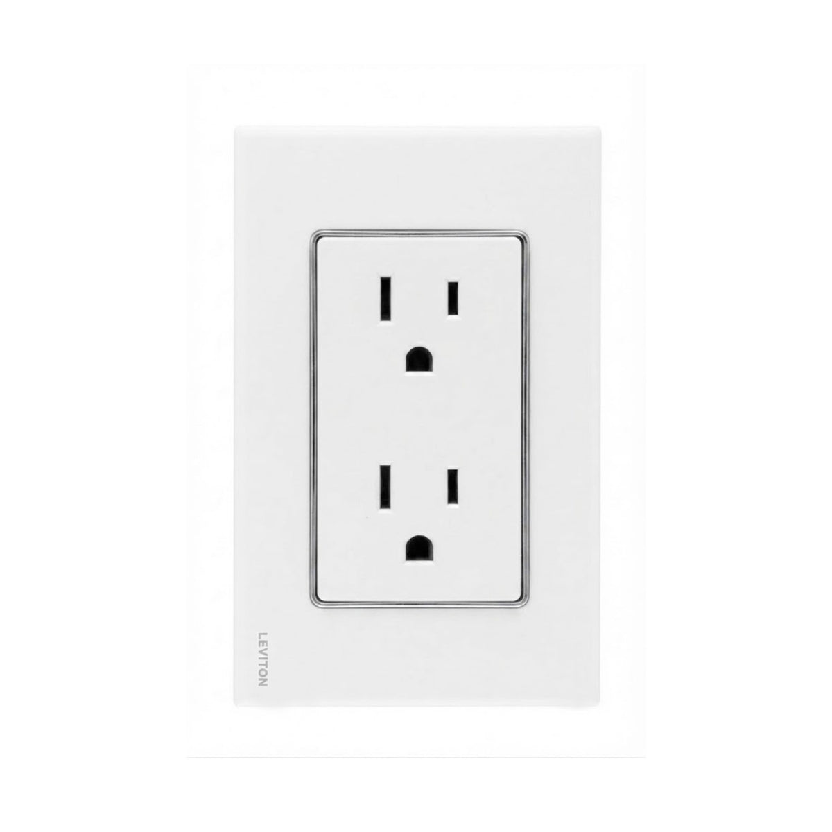 Placa de Cristal con Contacto Dúplex Blanco Stalo Kristalo Leviton