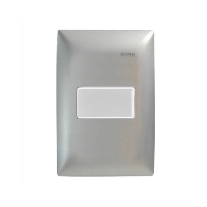 Placa Plata con 1 Apagador Sencillo Blanco Royer 100