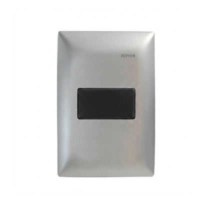 Placa Plata con 1 Apagador Sencillo Negro Royer 100