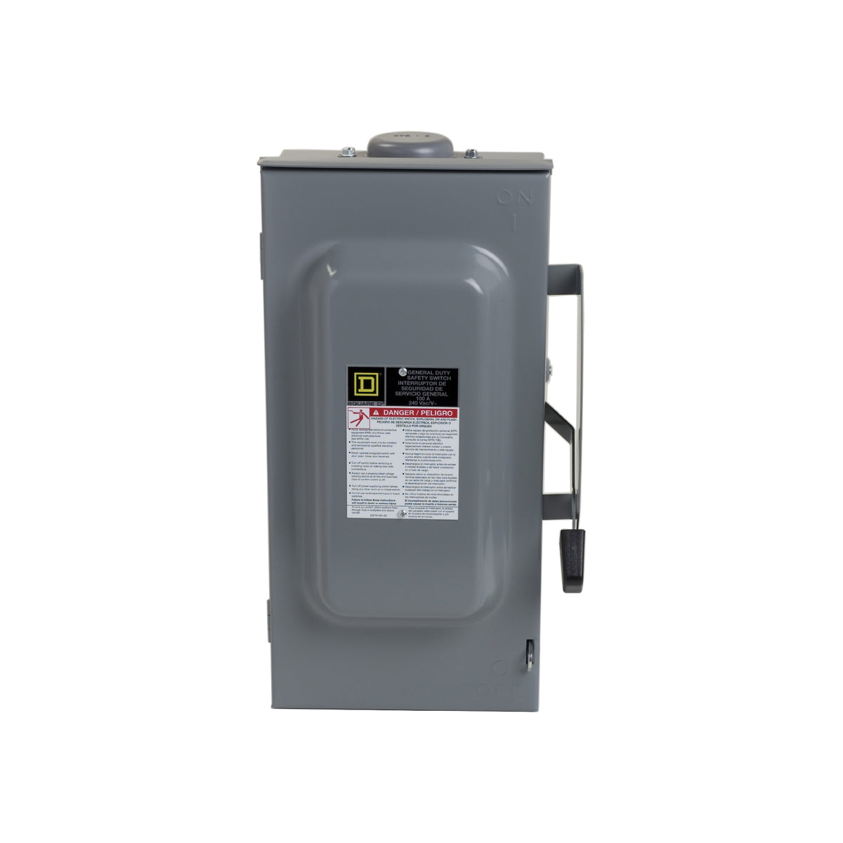 Interruptor de Seguridad con Porta Fusibles 3 Polos 100 A NEMA 3R Neutro Square D Schneider Electric D323NRB