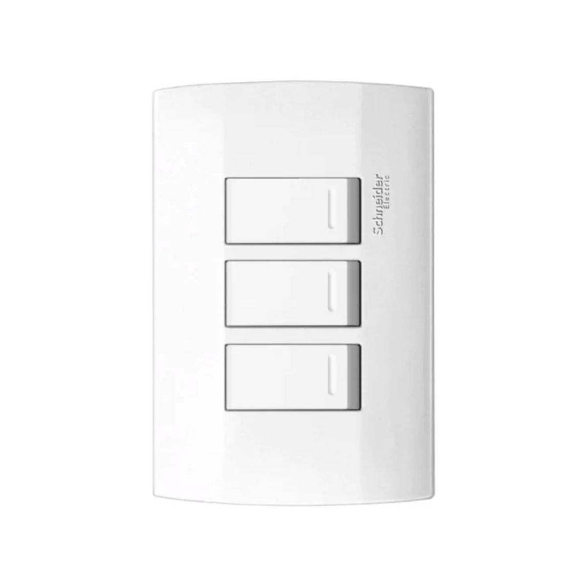 Placa con 3 Apagadores Sencillos Blanco Marisio Schneider Electric