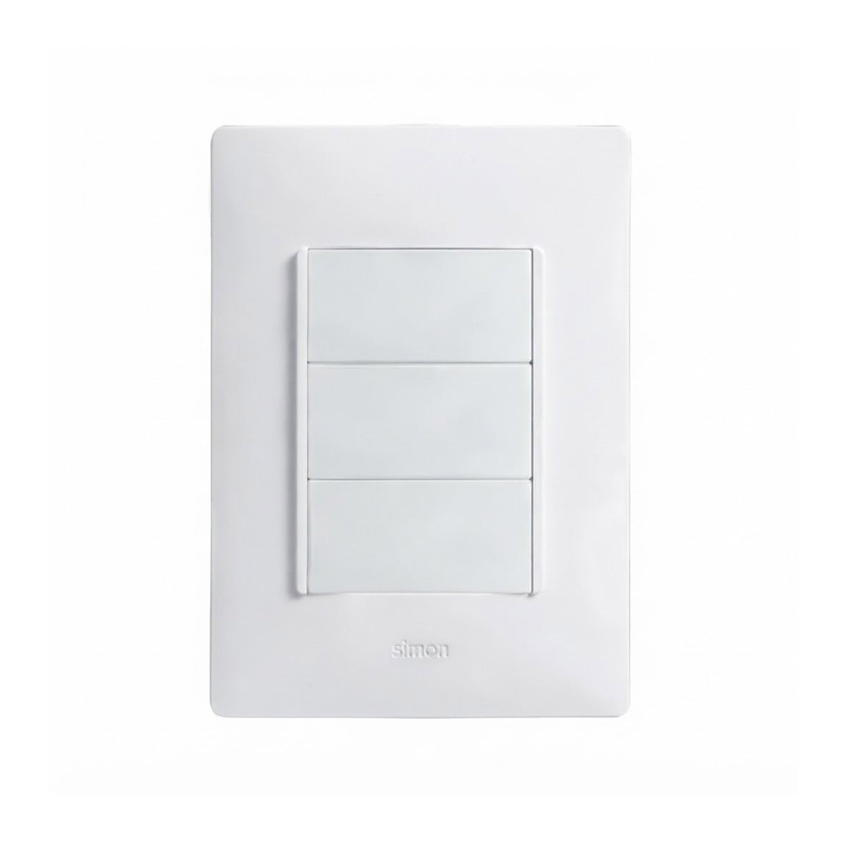 Placa con 3 Apagadores Sencillos Blanco Simon 26