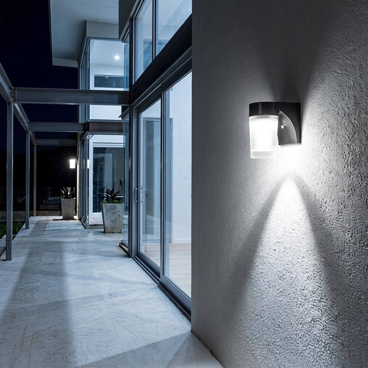 Lámpara de exterior LED E27 Luz Fría 14W Café Tecnolite