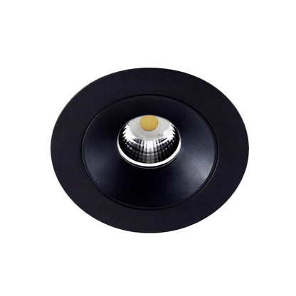 Lámpara de Techo LED Downlight 9W Luz Cálida Negro Tecnolite