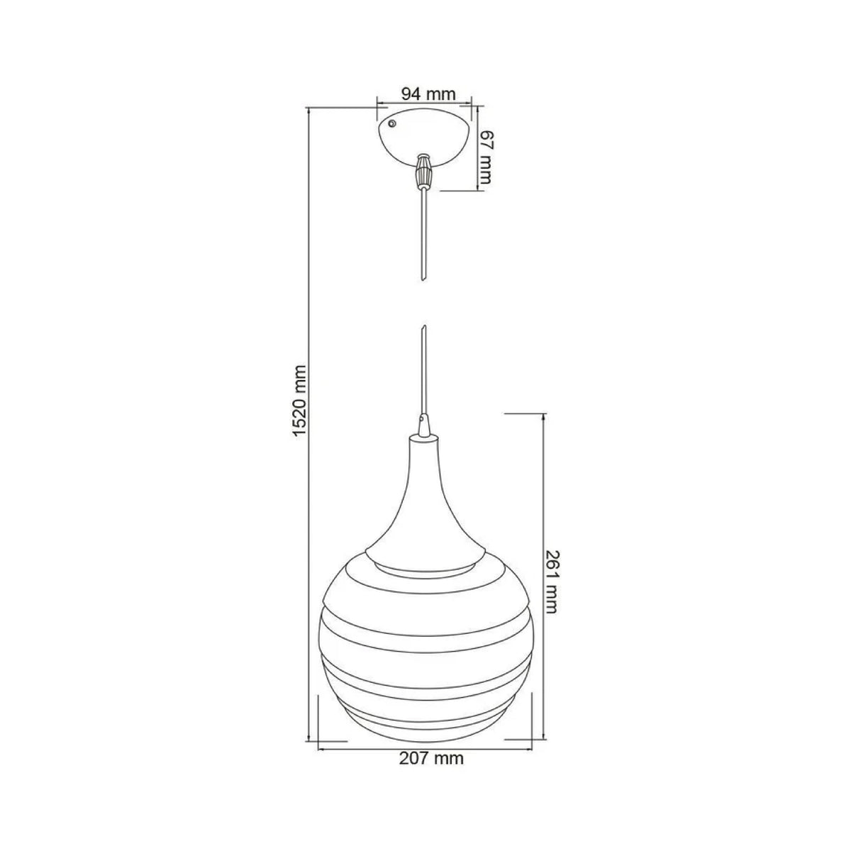 Lámpara colgante E27 26W Aluminio Tecnolite