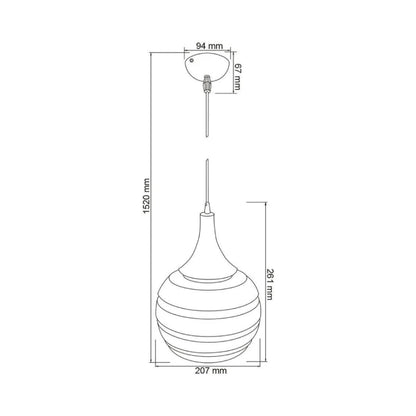 Lámpara colgante E27 26W Aluminio Tecnolite