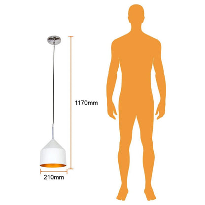 Lámpara colgante E27 8.5W Blanco Tecnolite