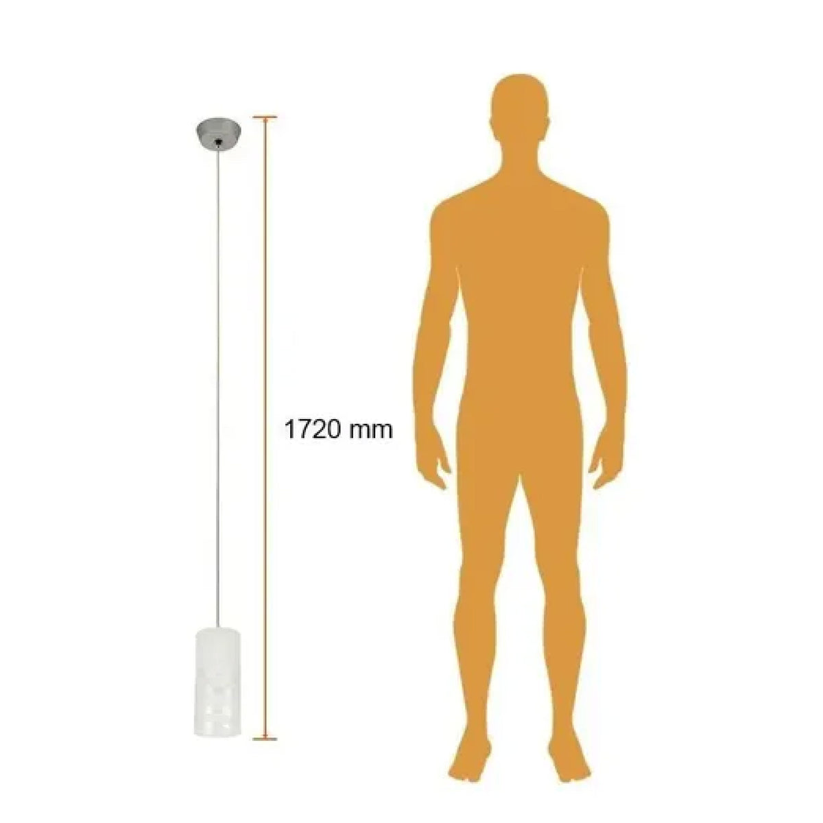 Lámpara colgante E27 15W Cristal Opalino Lerida Tecnolite