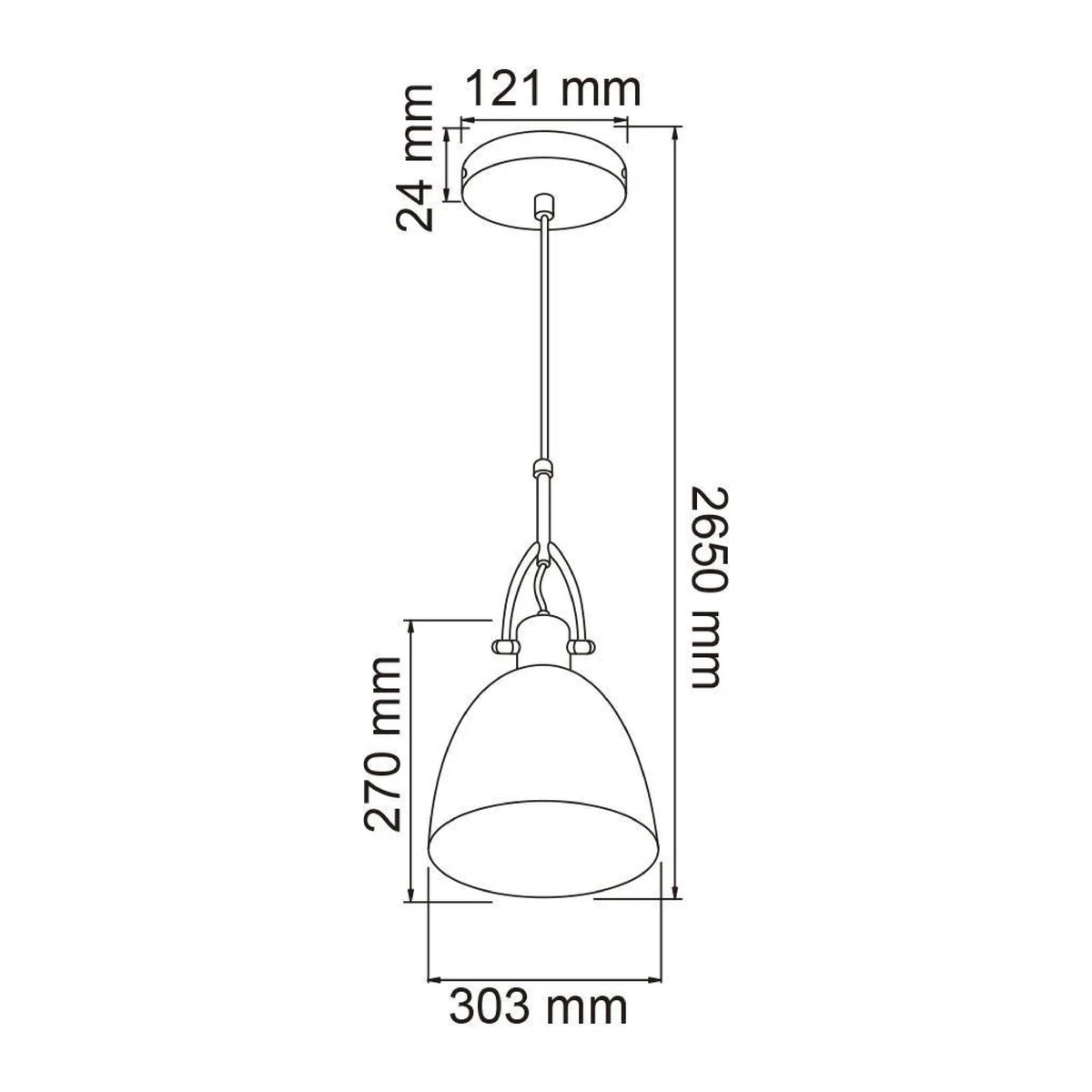 Lámpara colgante E26 15W Lámina Acero Bamba I Tecnolite